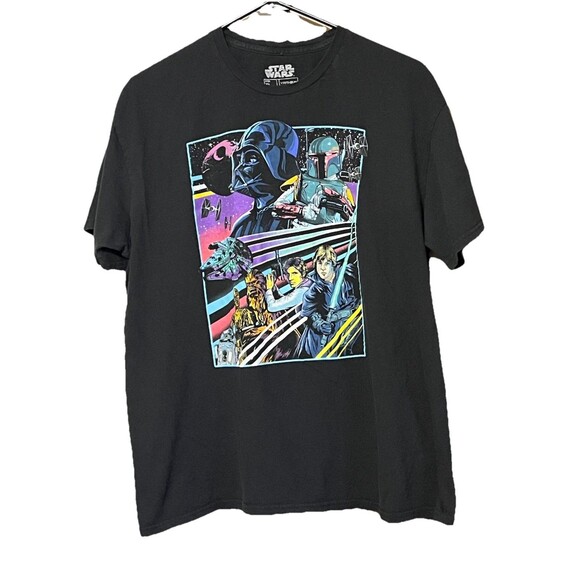 Star Wars Neon Rebel Alliance Poster Short Sleeve Tee Mens XL - Picture 8 of 9